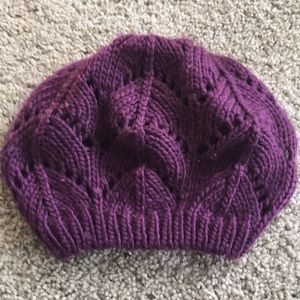 Purple knit Beanie
